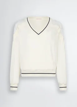 Liu Jo Sweat-shirt avec encolure en V|Femme Sweat-Shirts|Vêtements De Sport