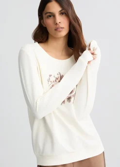 Liu Jo Sweat-shirt avec logo animalier et strass|Femme Sweat-Shirts|Vêtements De Sport