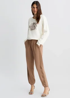 Liu Jo Sweat-shirt avec logo animalier et strass|Femme Sweat-Shirts|Vêtements De Sport