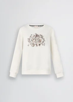 Liu Jo Sweat-shirt avec logo animalier et strass|Femme Sweat-Shirts|Vêtements De Sport