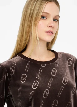 Liu Jo Sweat-shirt en chenille avec logo|Femme Vêtements De Sport