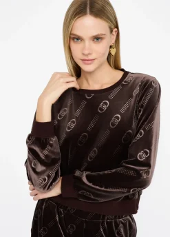 Liu Jo Sweat-shirt en chenille avec logo|Femme Vêtements De Sport