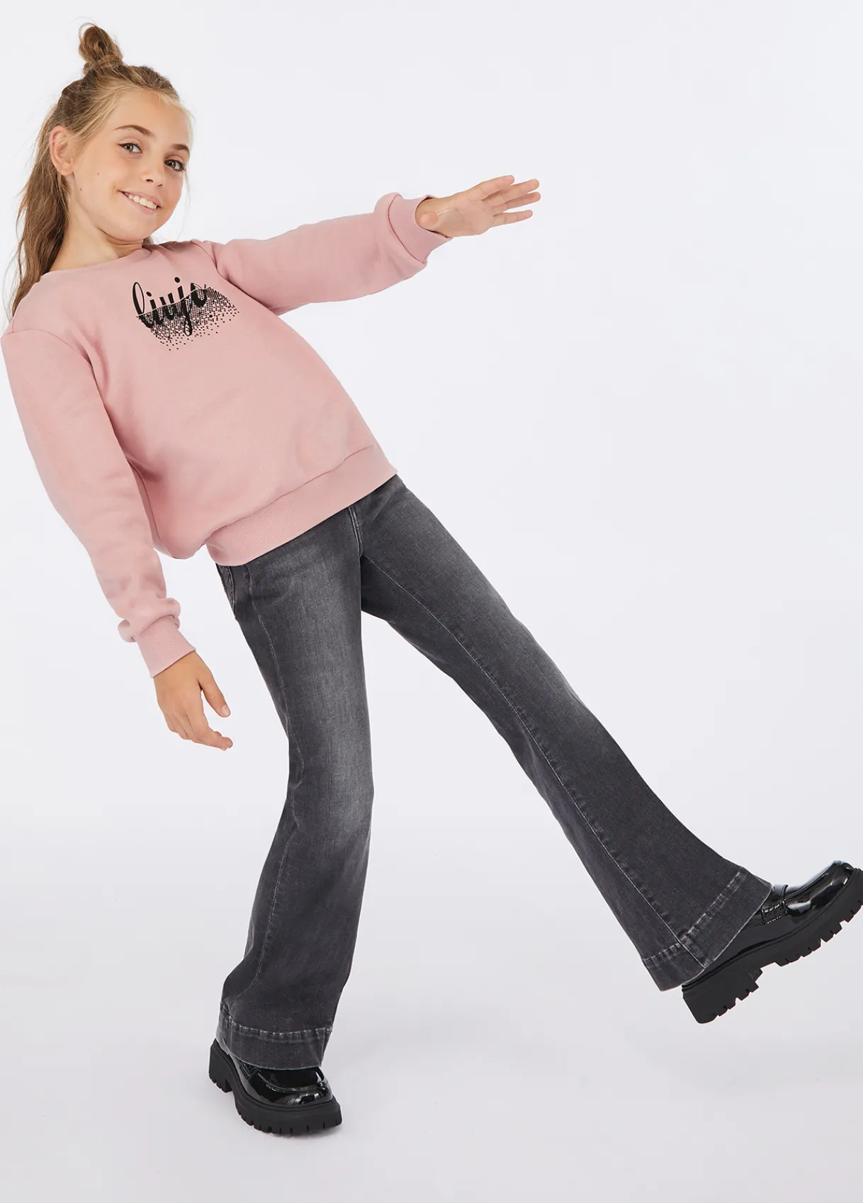 Liu Jo Sweat-shirt en coton avec logo|Enfant Pull Et Sweatshirts