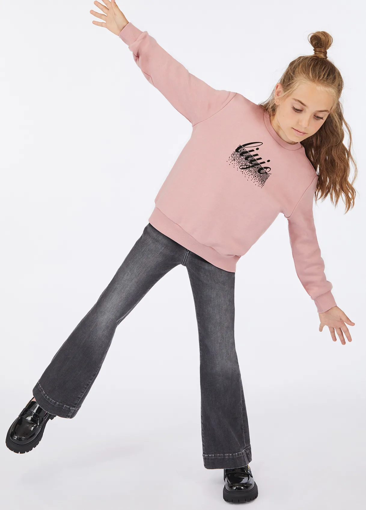 Liu Jo Sweat-shirt en coton avec logo|Enfant Pull Et Sweatshirts
