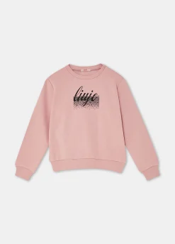 Liu Jo Sweat-shirt en coton avec logo|Enfant Pull Et Sweatshirts