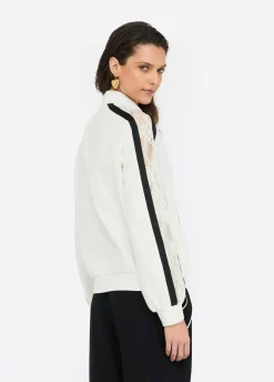 Liu Jo Sweat-shirt en coton avec dentelle|Femme Sweat-Shirts|Vêtements De Sport