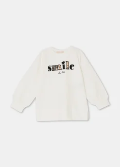 Liu Jo Sweat-shirt en coton avec broderie|Enfant Pull Et Sweatshirts