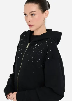 Liu Jo Sweat-shirt en coton avec strass|Femme Sweat-Shirts
