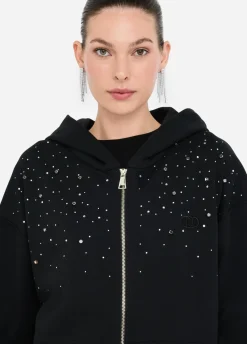 Liu Jo Sweat-shirt en coton avec strass|Femme Sweat-Shirts