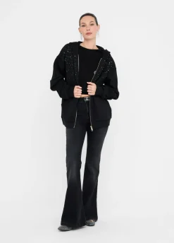 Liu Jo Sweat-shirt en coton avec strass|Femme Sweat-Shirts