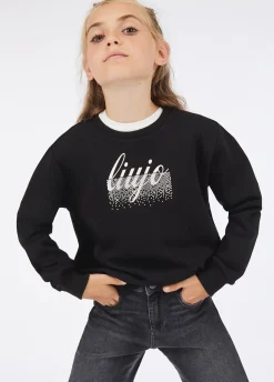 Liu Jo Sweat-shirt en coton avec logo|Enfant Pull Et Sweatshirts