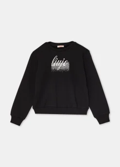 Liu Jo Sweat-shirt en coton avec logo|Enfant Pull Et Sweatshirts