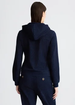 Liu Jo Sweat-shirt en lurex® avec fermeture éclair|Femme Sweat-Shirts|Vêtements De Sport