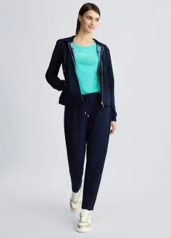Liu Jo Sweat-shirt en lurex® avec fermeture éclair|Femme Sweat-Shirts|Vêtements De Sport