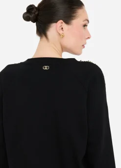 Liu Jo Sweat-shirt Better avec strass|Femme Sweat-Shirts|Vêtements De Sport
