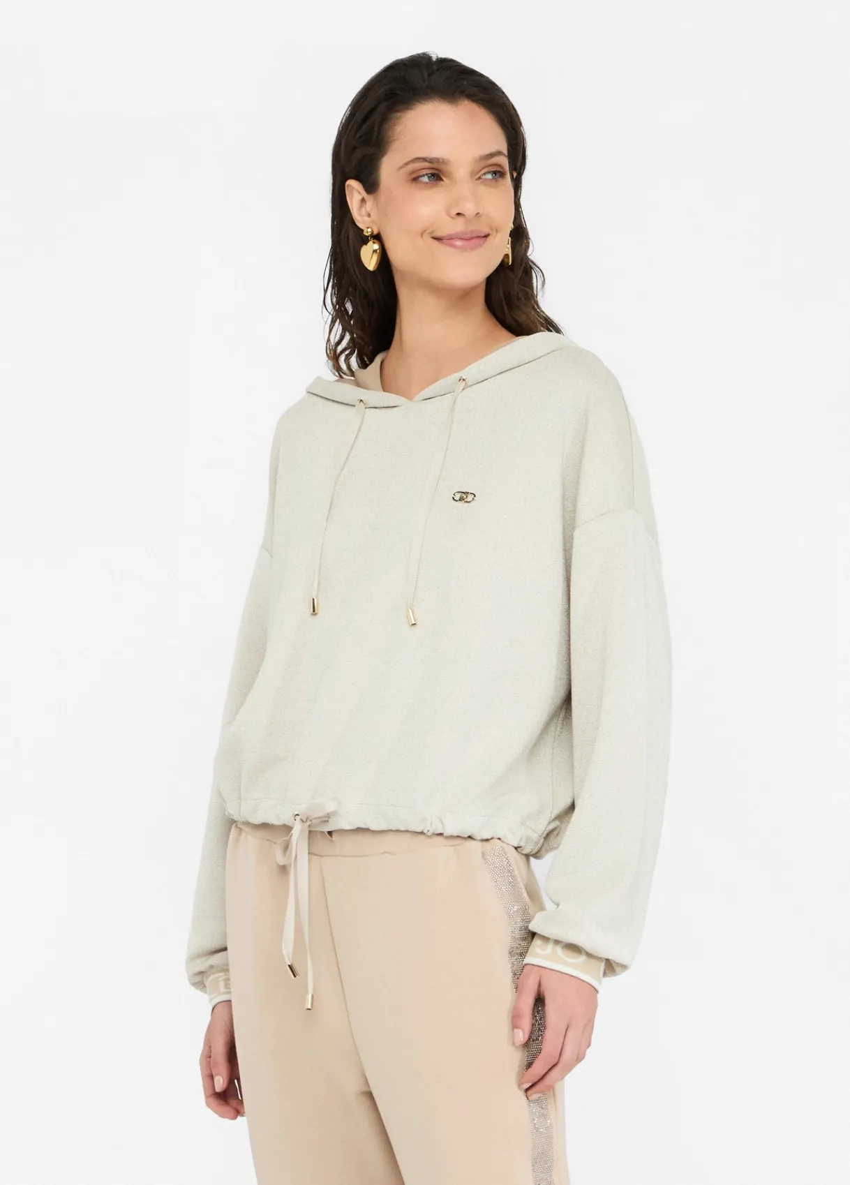 Liu Jo Sweat-shirt Lurex® à capuche|Femme Sweat-Shirts|Vêtements De Sport