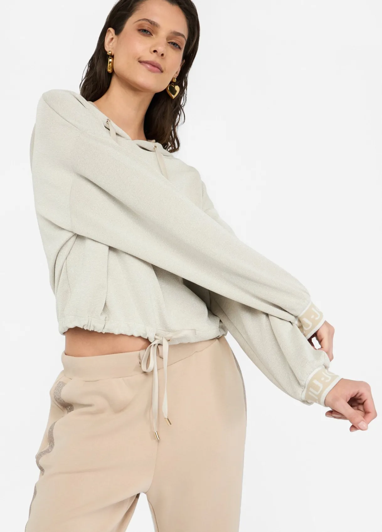 Liu Jo Sweat-shirt Lurex® à capuche|Femme Sweat-Shirts|Vêtements De Sport