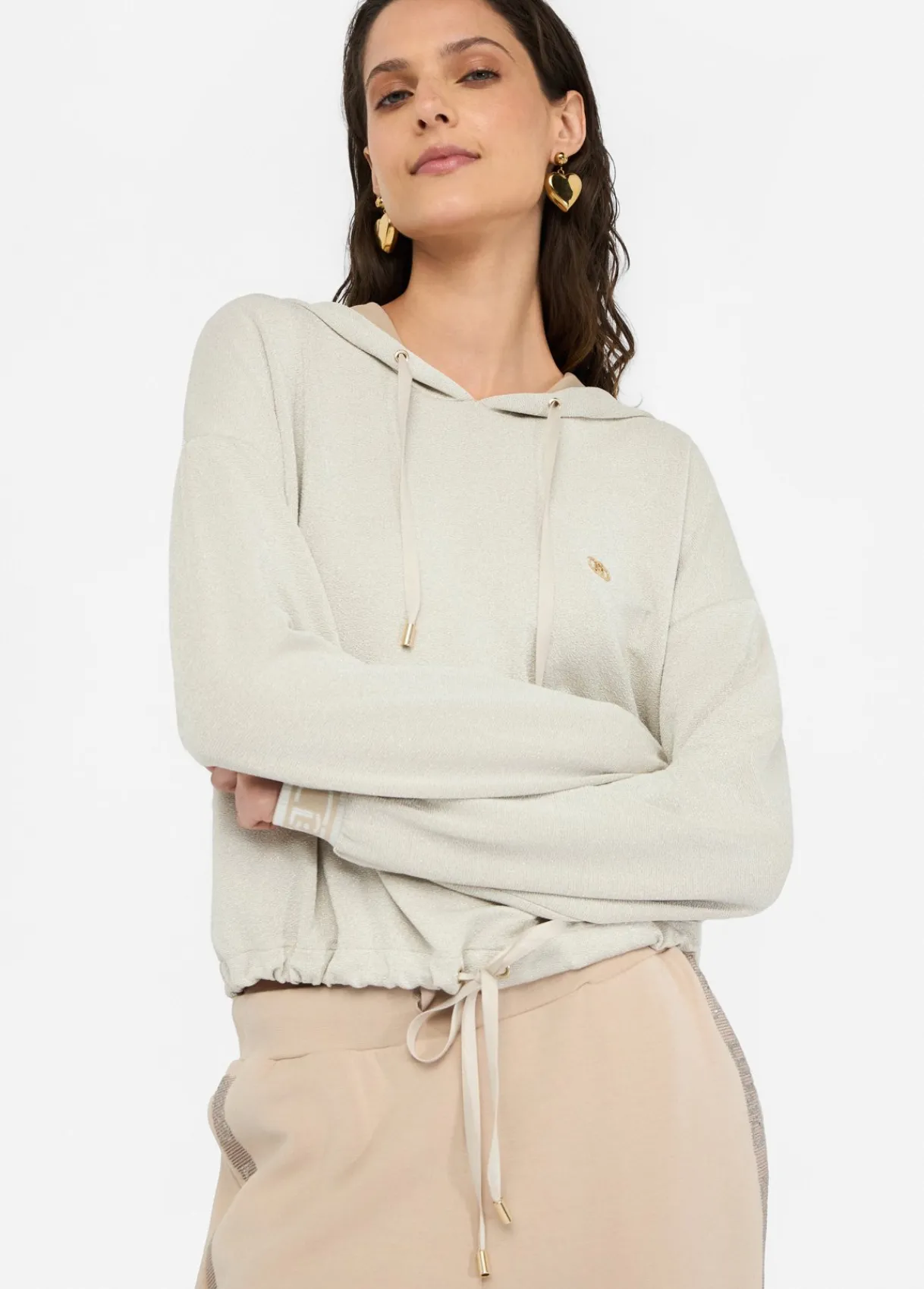 Liu Jo Sweat-shirt Lurex® à capuche|Femme Sweat-Shirts|Vêtements De Sport