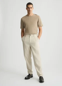 Liu Jo Tee-shirt en lin et coton|Homme Pulls Et Sweaters
