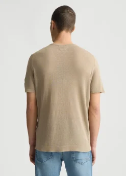Liu Jo Tee-shirt en lin et coton|Homme Pulls Et Sweaters
