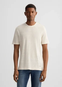 Liu Jo Tee-shirt en lin et coton|Homme Pulls Et Sweaters|Polos Et T-Shirts