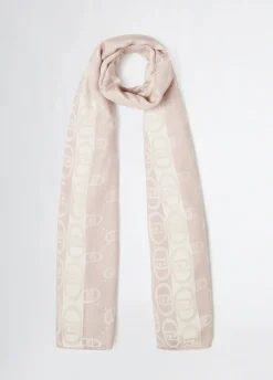 Liu Jo Étole jacquard monogramme pêche|Femme Écharpes Et Foulards