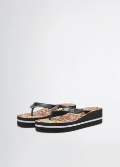 Liu Jo Tongs avec imprimé animalier|Femme Mocassins|Mode Plage