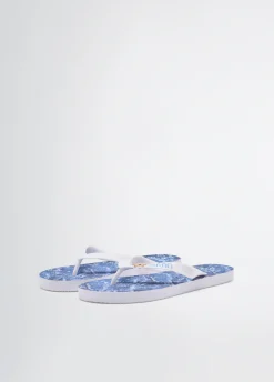 Liu Jo Tongs avec imprimé jeans|Femme Mocassins|Mode Plage