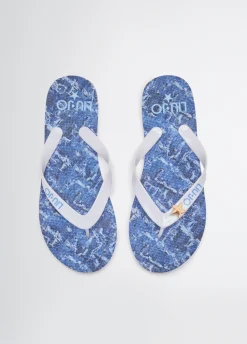 Liu Jo Tongs avec imprimé jeans|Femme Mocassins|Mode Plage