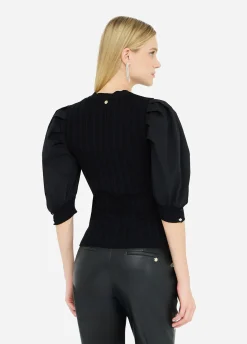 Liu Jo Top à manches ballon|Femme Mailles