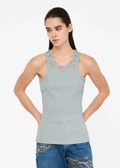 Liu Jo Top avec applications bijoux|Femme T-Shirts Et Tops