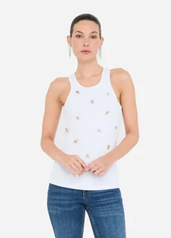 Liu Jo Top avec applications bijoux|Femme T-Shirts Et Tops