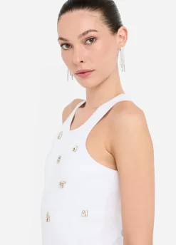 Liu Jo Top avec applications bijoux|Femme T-Shirts Et Tops