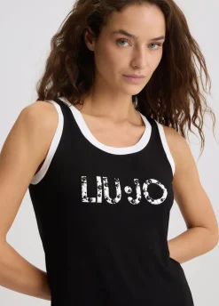 Liu Jo Top avec logo et perles|Femme Mode Plage|T-Shirts Et Tops
