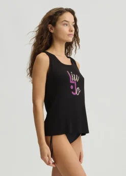 Liu Jo Top avec logo et strass|Femme Mode Plage|T-Shirts Et Tops