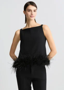 Liu Jo Top avec Plumes|Femme T-Shirts Et Tops|Cérémonie