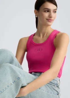 Liu Jo Top en coton avec logo|Femme T-Shirts Et Tops