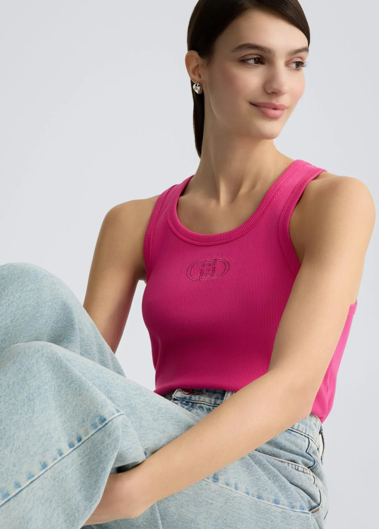 Liu Jo Top en coton avec logo|Femme T-Shirts Et Tops