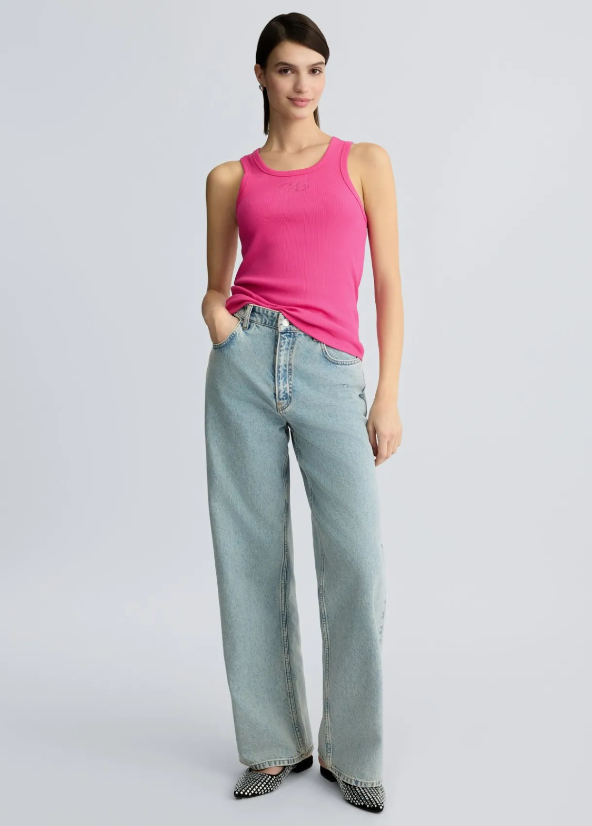 Liu Jo Top en coton avec logo|Femme T-Shirts Et Tops