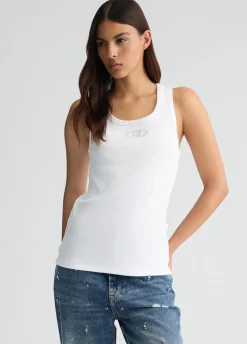 Liu Jo Top en coton avec logo|Femme T-Shirts Et Tops