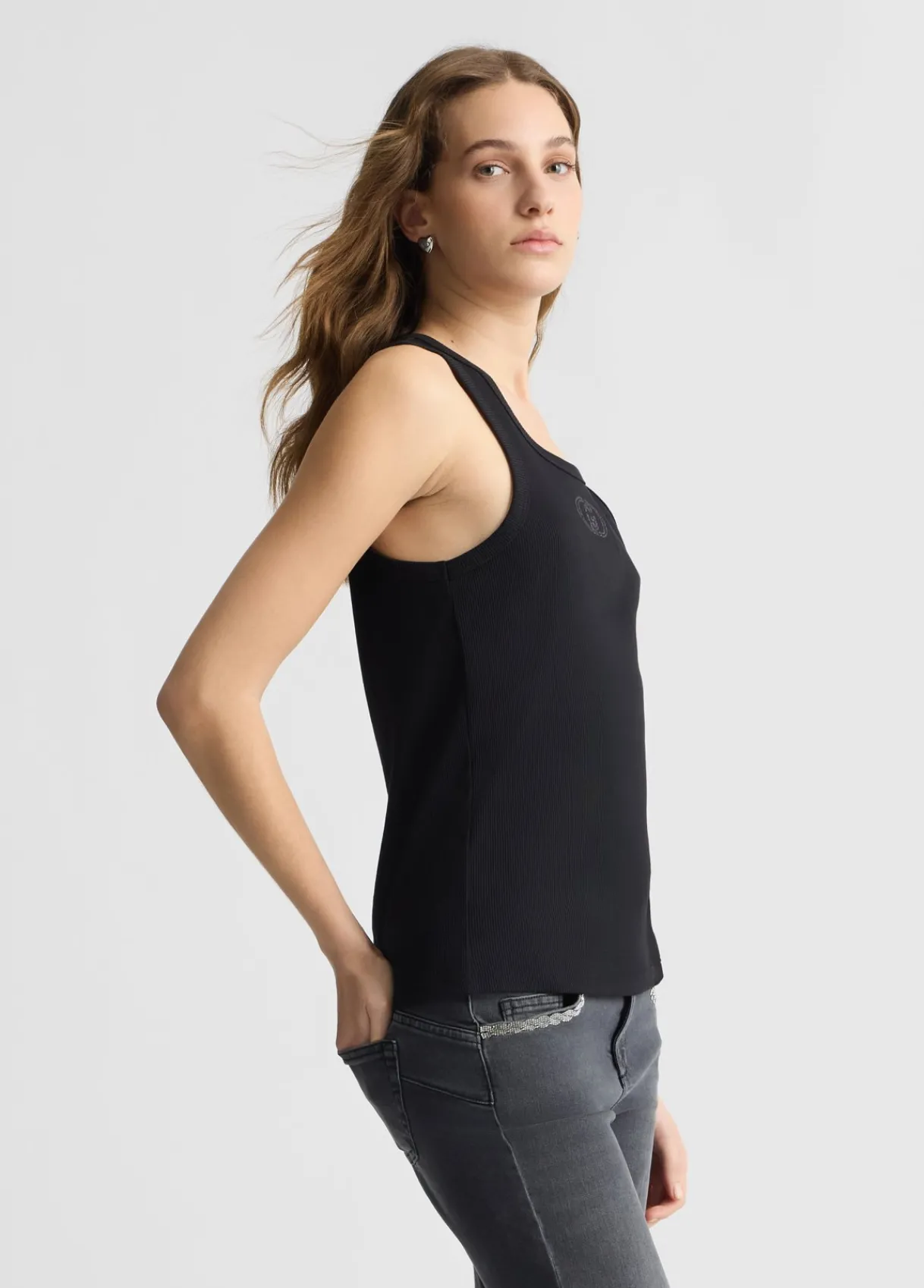 Liu Jo Top en coton avec logo|Femme T-Shirts Et Tops