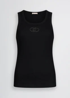 Liu Jo Top en coton avec logo|Femme T-Shirts Et Tops
