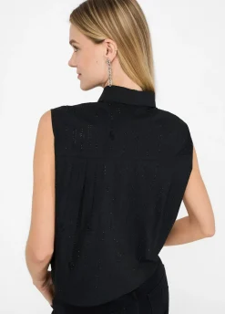 Liu Jo Top en coton avec strass|Femme Chemises Et Blouses