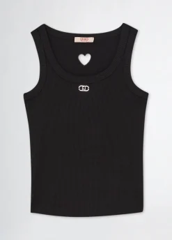 Liu Jo Top en coton côtelé|Enfant T-Shirt
