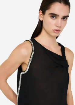 Liu Jo Top en coton et georgette|Femme T-Shirts Et Tops