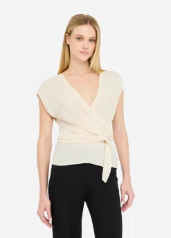 Liu Jo Top en crêpe de chine|Femme T-Shirts Et Tops