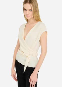 Liu Jo Top en crêpe de chine|Femme T-Shirts Et Tops