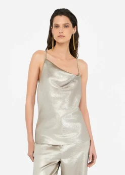 Liu Jo Top en crêpe lamé|Femme T-Shirts Et Tops|Cérémonie