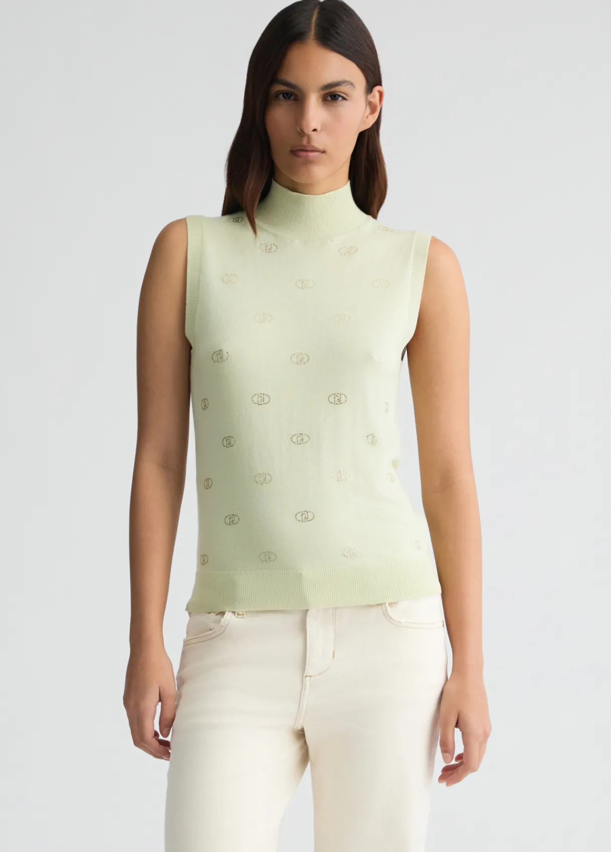 Liu Jo Top en maille avec logo et strass|Femme Mailles