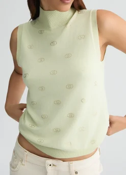 Liu Jo Top en maille avec logo et strass|Femme Mailles